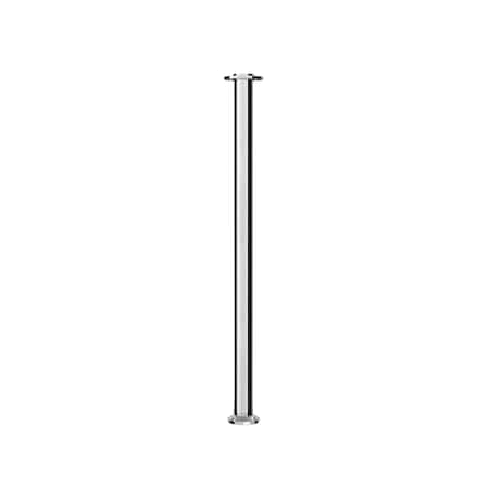 Montour Line Stanchion Post and Rope Fixed Base Pol.Steel Post Flat Top SP400F-FL-PS